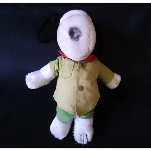 Vintage Peanuts Snoopy Beagle Boy Scout Plush Animal Rare 1968 11