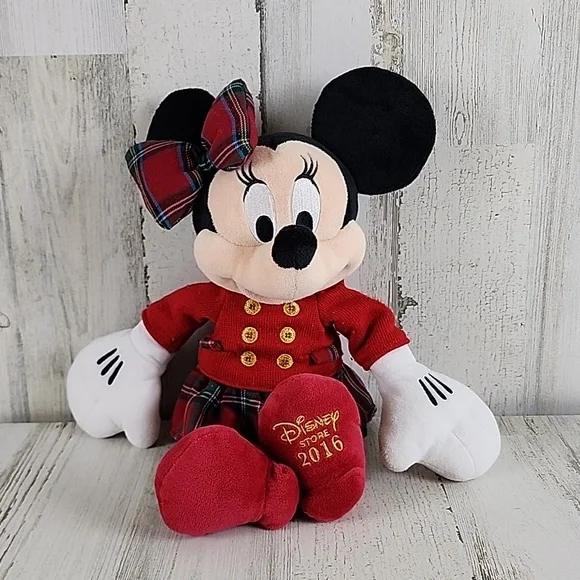 Disney Minnie Mouse Disney Store Holiday 2016 plaid skirt and bow