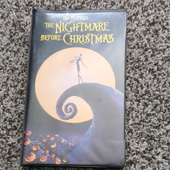 Tim Burton's The Nightmare Before Christmas VHS Cover – Black & Yellow