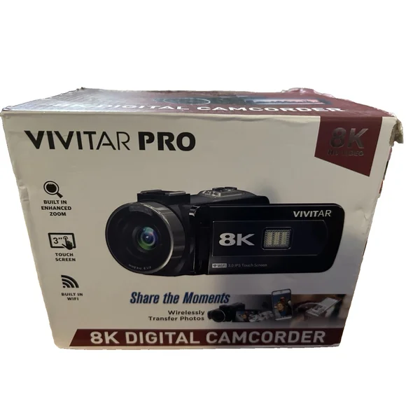 Vivitar 8K Digital Camcorder w/Assessory Kit Black 3
