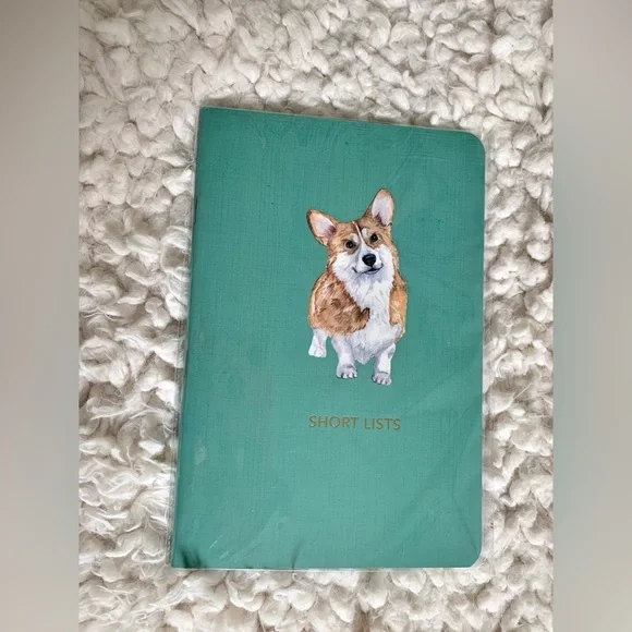 Corgi Dog Pun “Short Lists” Notebook Journal Teal Softcover