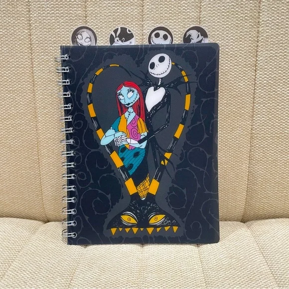 NEW Disney Nightmare Before Christmas Jack Sally Spiral‎ Notebook with Dividers