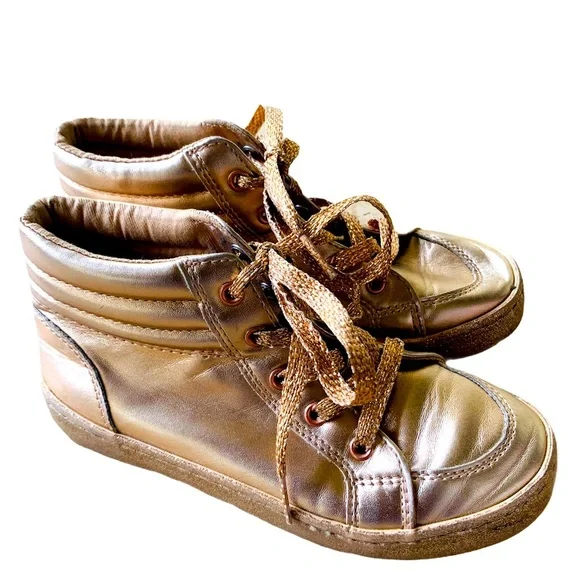 The Children’s Place Metallic Gold Hi Top Shoes