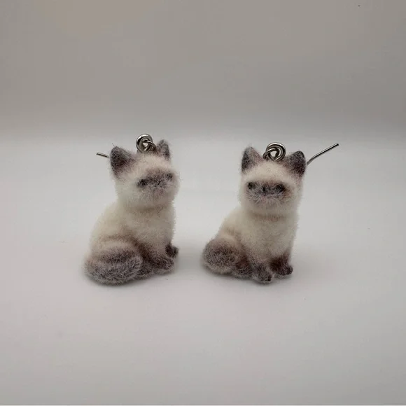 Fuzzy Furry Cat Earrings