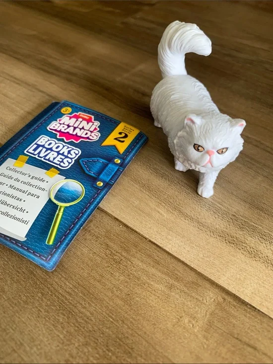 Mini Brands Books series 2 White Cat Figurine Toy - Collectible