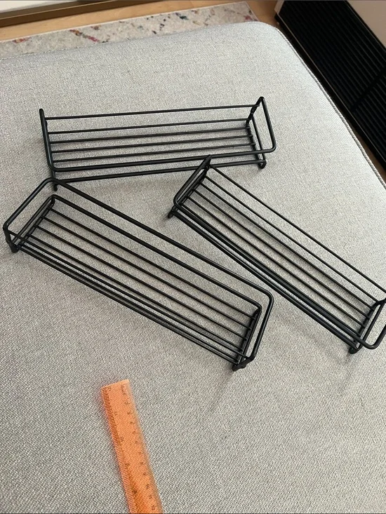 Set of 3 Black Metal Wall Mounted Racks / Pack of 2 sells for $30 see last pic