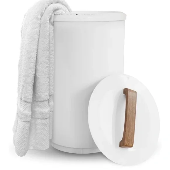 SAMEAT Heated Towel Warmers for Bathroom - Large Towel Warmer Bucket, Wood NEW