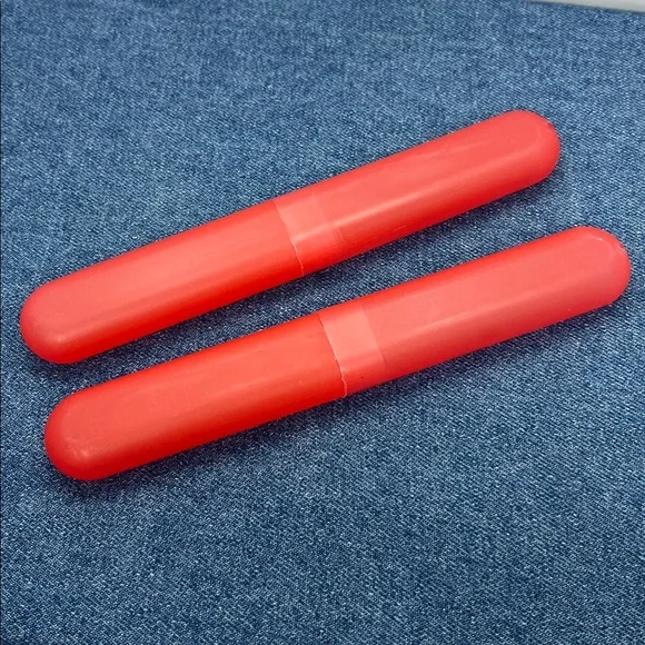 Toothbrush Travel Plastic Case Portable Tube Protector Holder Lot of 2 NWOT