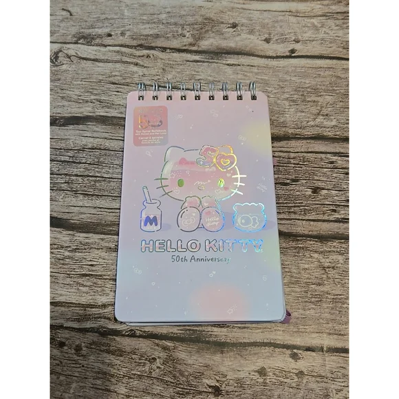 Hello Kitty x Studio Oh! 50th Anniversary Top-Spiral Notebook - NEW 8x5 (220)