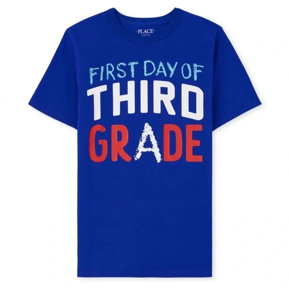 The Children’s Place Boys Third Grade Graphic Tee, Size M (7/8)