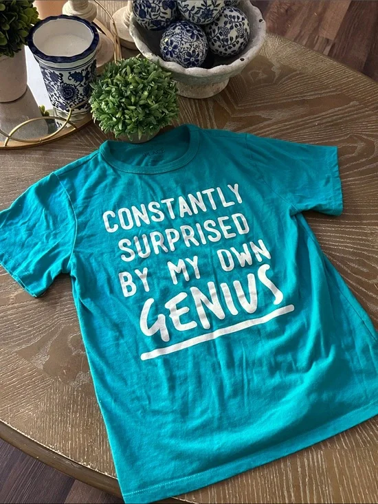 The Children's Place Genius Turquoise Graphic Tee Shirt Medium