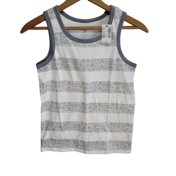 The Children's Place Boys Sleeveless Grey And White Shirt M NWT