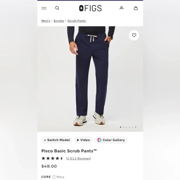 Figs Men’s Pisco Basic Scrub Pants