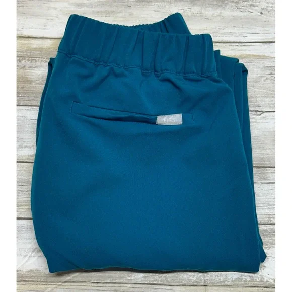 FIGS pacific Blue Scrub Pants Men's‎ XS Drawstring Elastic cargo po# 2092