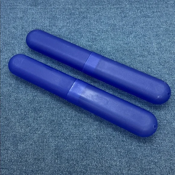Toothbrush Travel Plastic Case Portable Tube Protector Holder Lot of 2 NWOT
