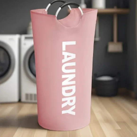 Pink Laundry Hamper with Handles