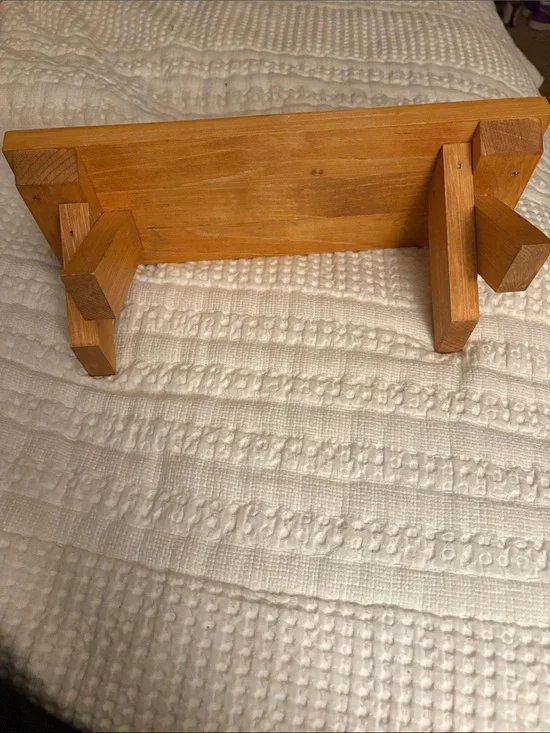 Rustic Wooden Wall Shelf - Natural Honey Tone