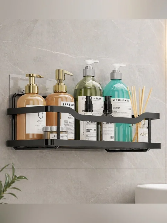 Stainless Steel Shower Caddy Shelf - Black
