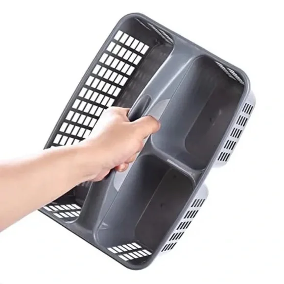 4/$20 Trueliving Plastic Shower Caddy Basket with Compartments - Gray