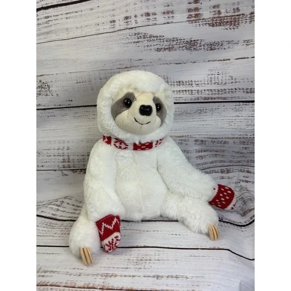 Douglas Mittens The Snow Sloth Plush Papersource Exclusive Winter NWT Scarf