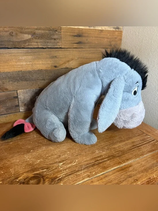 Eeyore 15” Plush Toy Winnie the Pooh Disney Store Stuffed Animal Detachable Tail