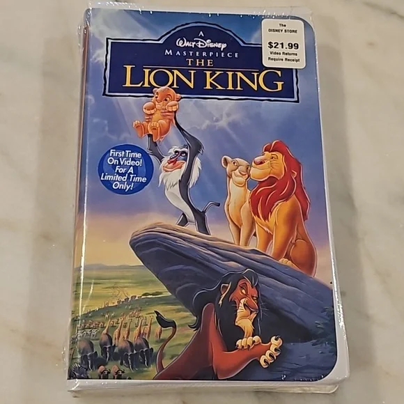 Vintage VHS tape The Lion King. New in package. Masterpiece collection