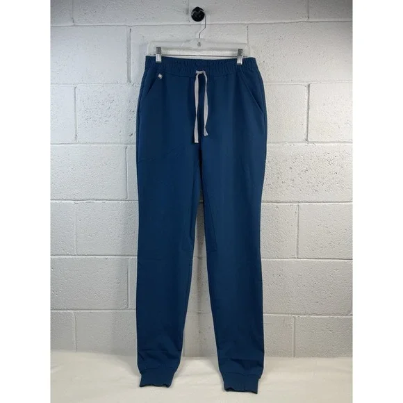 Figs Pants Mens S Tall Teal‎ Blue Technical Collection Joggers Scrub Drawstring