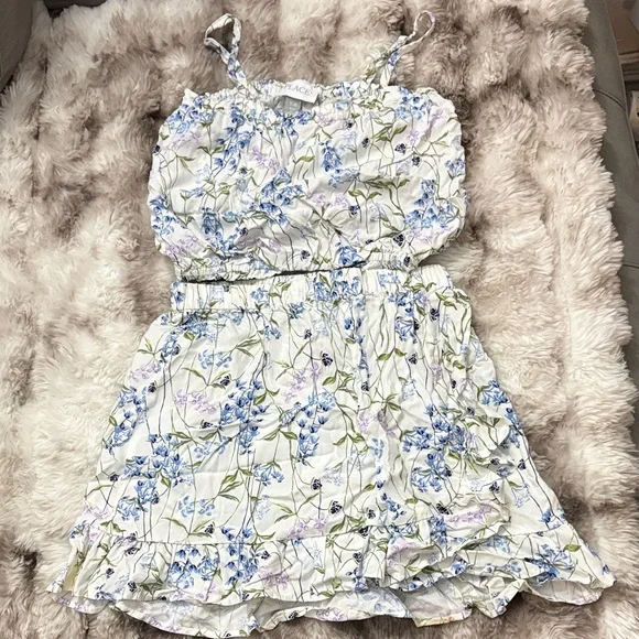 The Children's Place Floral Dress - Blue and White