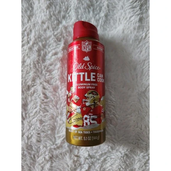 Old Spice NFL Body Spray George Kittle‎ Can Cook Sea Tides Toughness 5.1oz 49ers