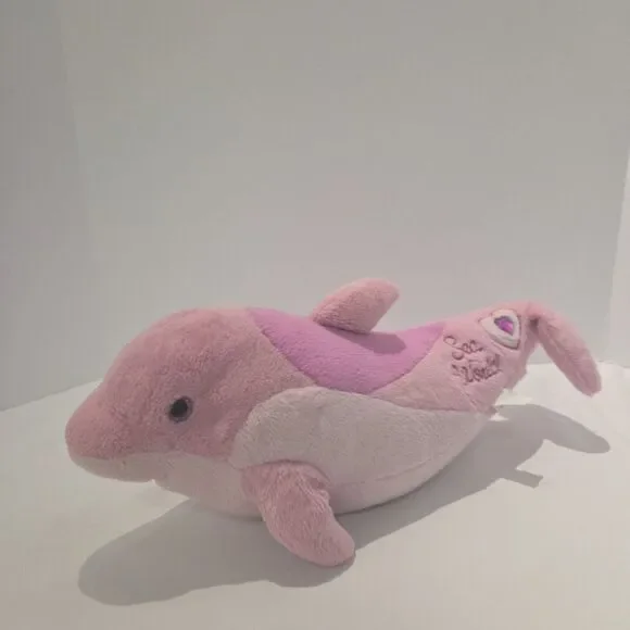 SeaWorld Pink Dolphin Plush 17