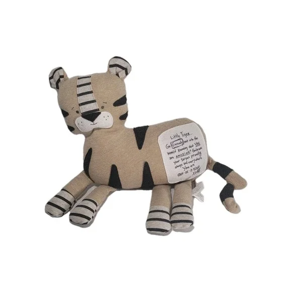 Demdaco Noah's Ark Little Tiger Plush 13