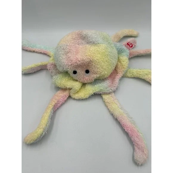 Ty Beanie Buddies Inky the Octopus Pastel Tie Dye Plush 1999 Large 11 Inch‎ Toy
