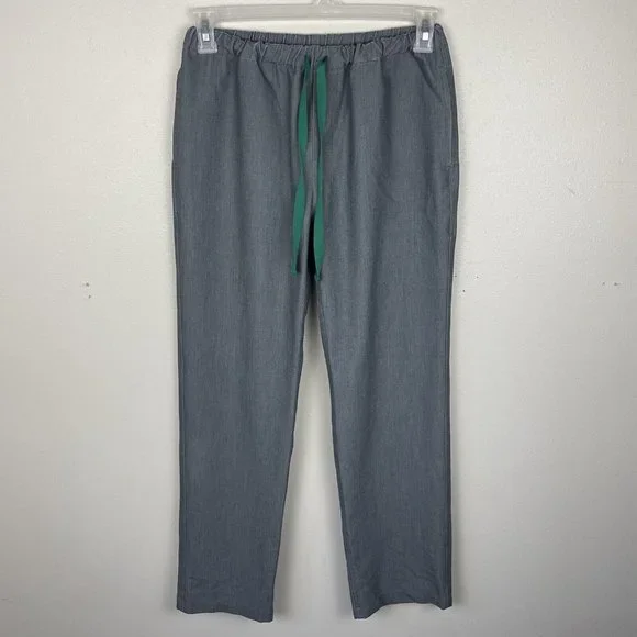 Figs Pisco Scrub Pants Mens XS Graphite Grey Elastic Waist Drawstring Pockets