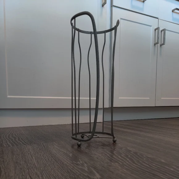 Elegant Gray Metal Toilet Paper Holder
