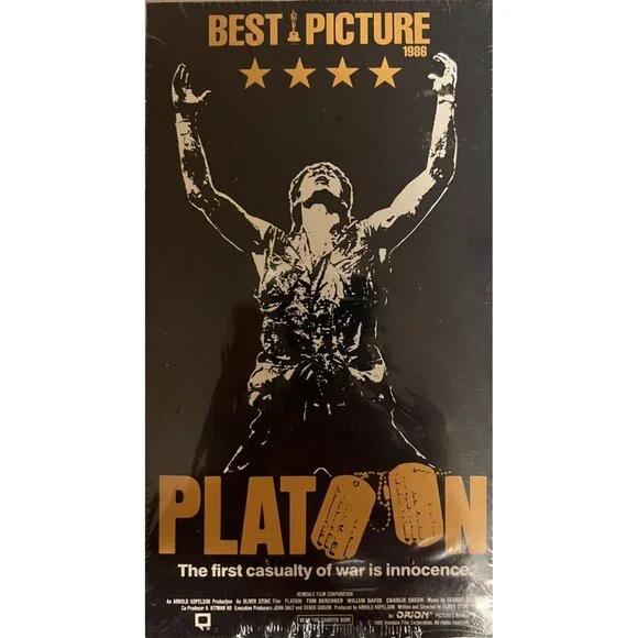 Platoon (VHS, 1986) Charlie Sheen – Oliver Stone – Very Good Condition