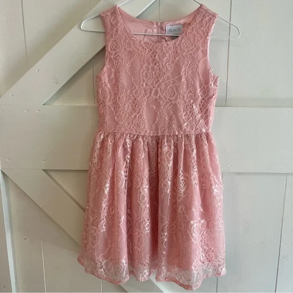 The Children's Place Girl’s Pink Scoop Neck Dress‎ Size 10 New with Tags