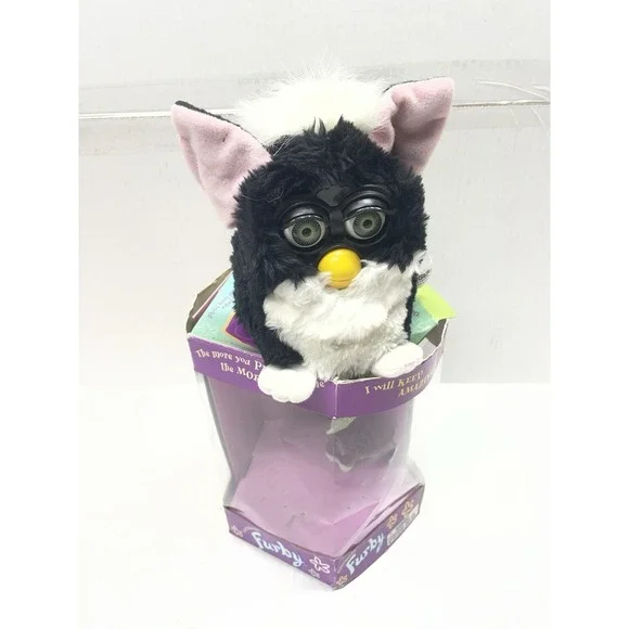 Original 1998 Tiger Electronics Tuxedo Furby Model 70-800 Original Box Untested