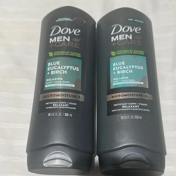 Dove Men+Care Blue Body Wash- set of 2 18 oz