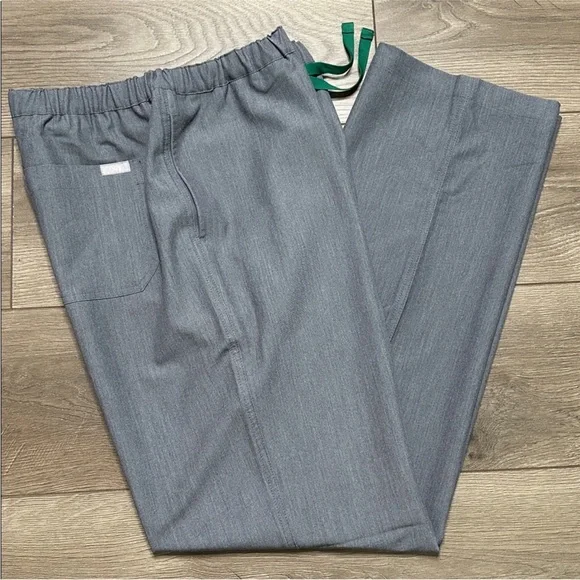 Figs Pisco Basic Gray Scub‎ Pants Size Large