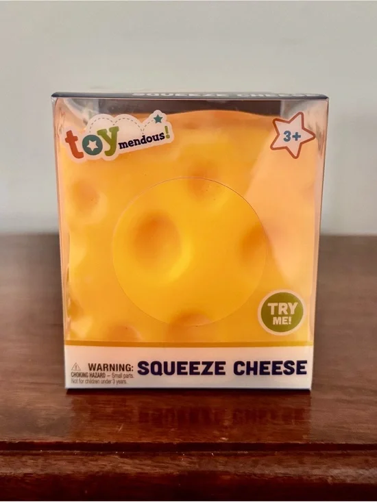 Toymendous Squeeze Cheese Squishy Stress Toy Viral TikTok NWT -FAST SHIPPING