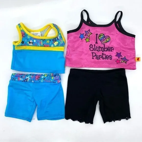 Build A Bear Slumber Party Pajamas and Workout Outfit