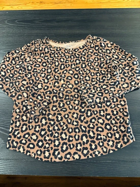 The Children's Place Leopard Print Long Sleeve Top - pink & brown