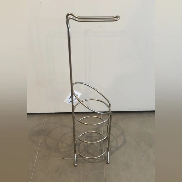 Chrome Toilet Paper and Magazine Holder | Sleek Bathroom Storage