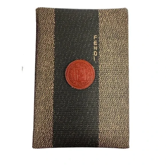 RARE VTG Authentic FENDI Address Book Pequin Stripe New In Original Box