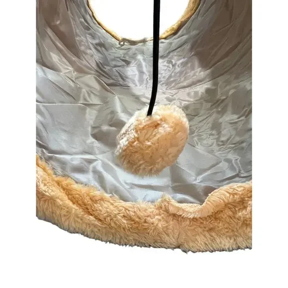 Small animal cat collapsable tunnel with toy hanging ball
