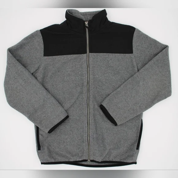 The Children’s Place Boys L (10/12) Gray Fleece Full-Zip Jacket