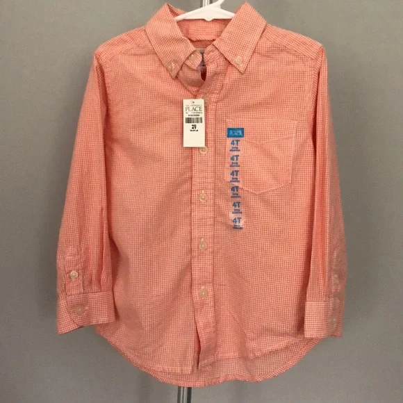 The Children’s Place Long Sleeve Gingham Button Down in Size 4T