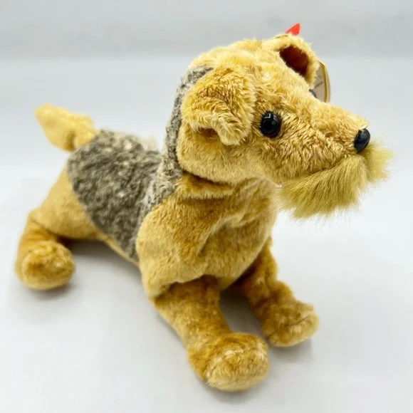 Ty 2000 Vintage Y2K Beanie Babies Whiskers the Grey Schnauzer Dog Plush