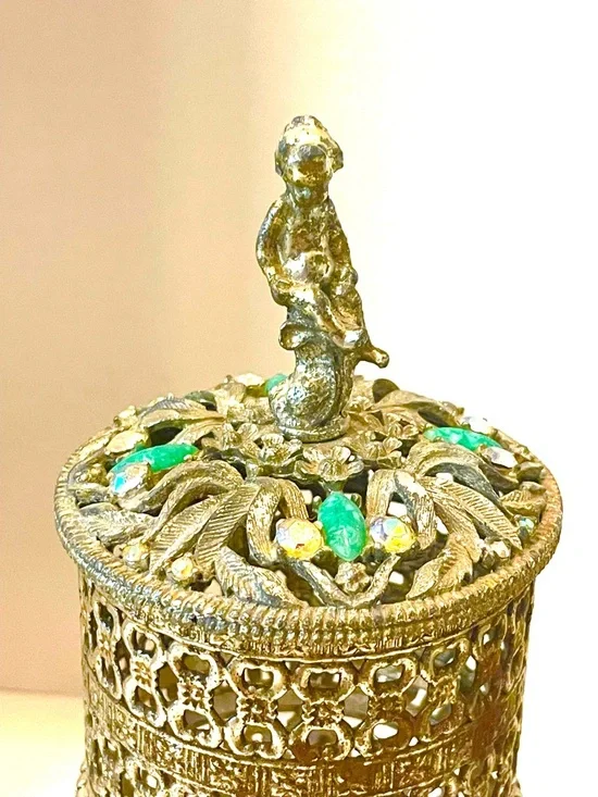 2 Vintage Gild aerosol can holders