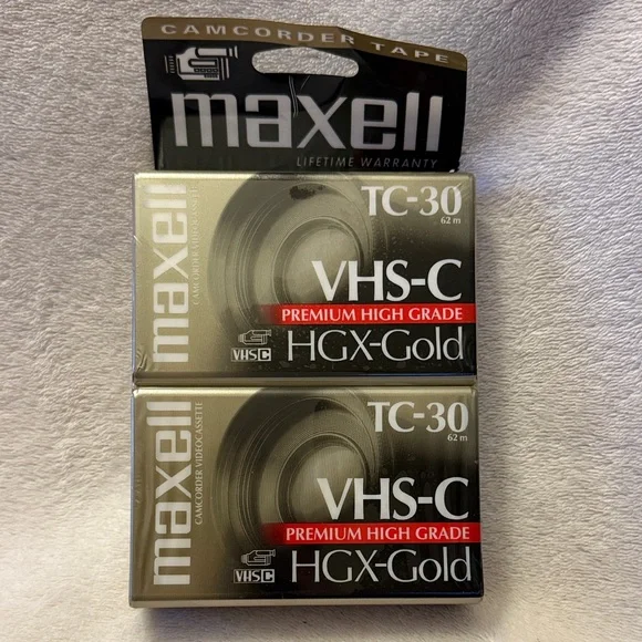Maxell Gold Camcorder Tape - Premium High Grade VHS-C
